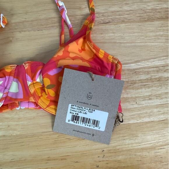 Stone Fox Swim Lei Lei Conch Bikini Top Size XS - Picture 3 of 6